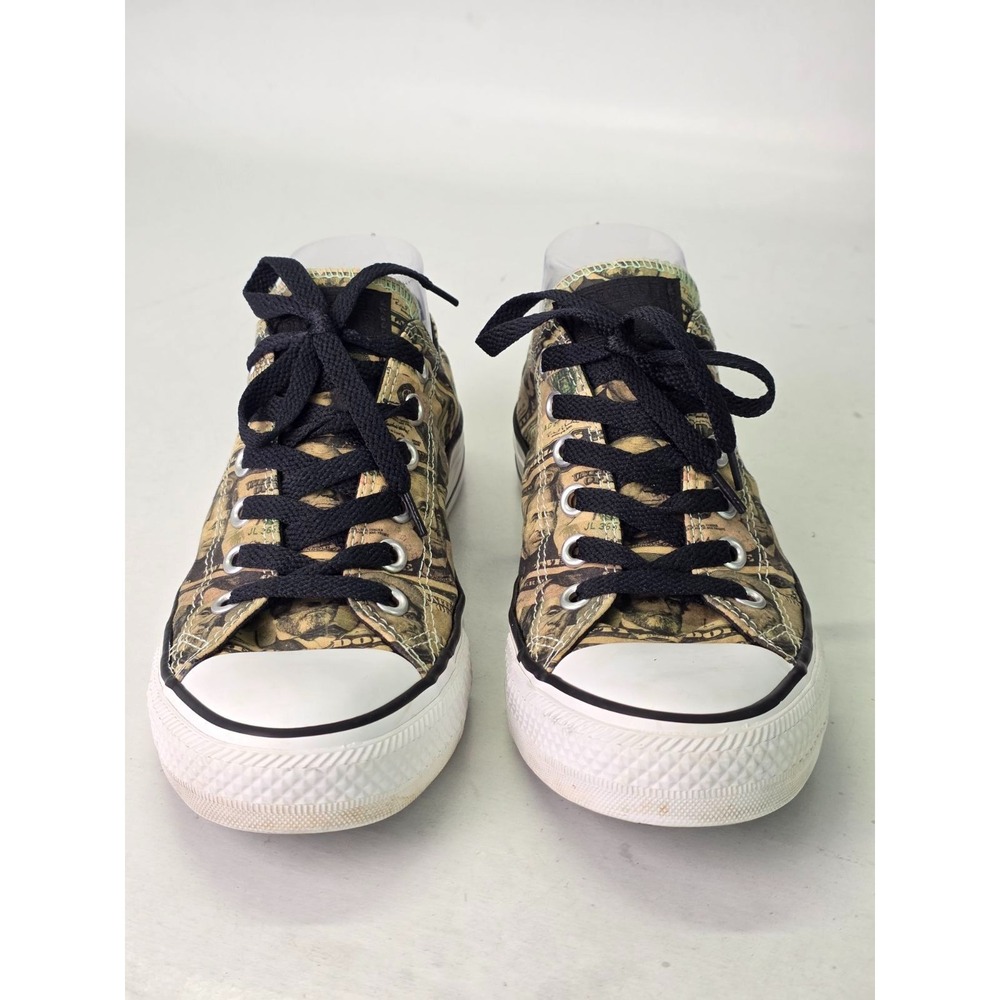 Converse All Star‎ Men's Sneakers Size 6 Women's 8 Green White Cash Print Shoes - Picture 6 of 11